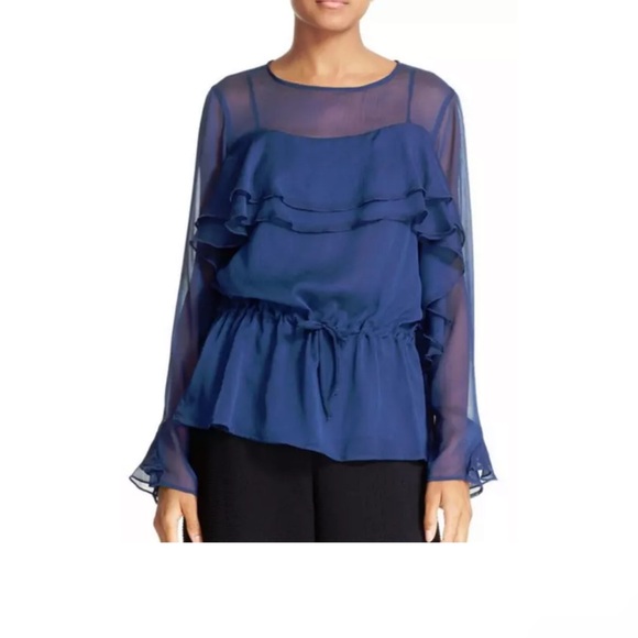 See By Chloe Tops - New SeeByChloe Blue Night Georgette Blouse